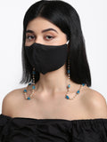 Stone And Gold-Polished Mask Chain - Ruby Raang