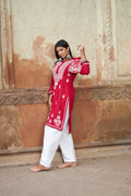 Rangreza Ethnic Alifa Cotton Kurta Maroon