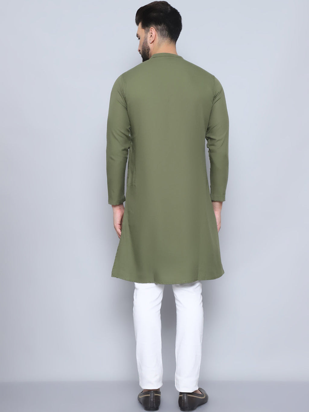 Even Apparels Men's Pure Cotton Green Sherwani Kurta