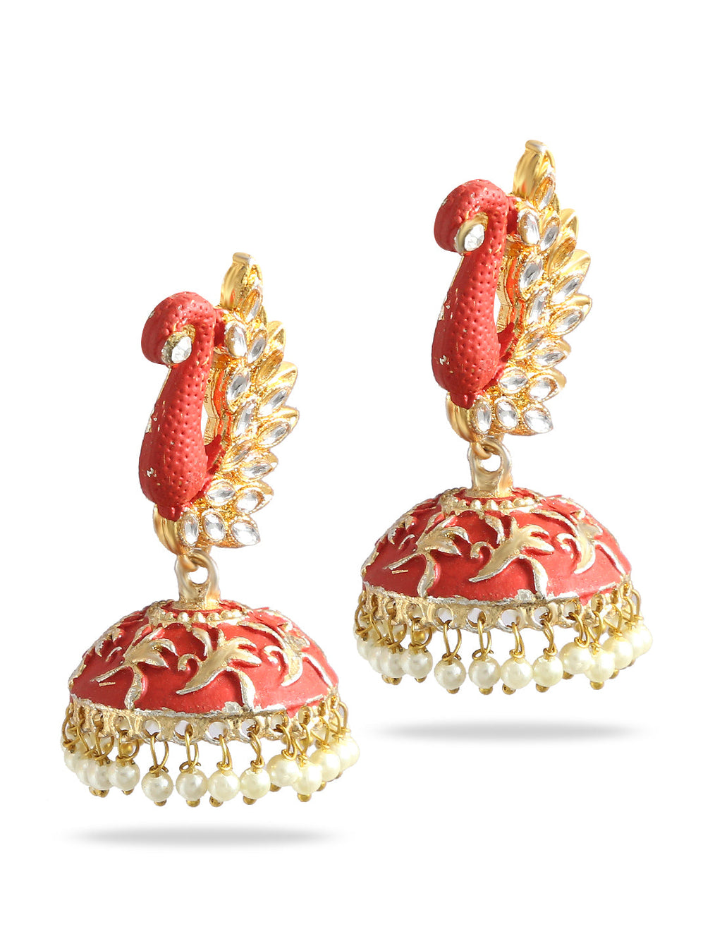 Silver-Plated Alloy Oxidised Designer Two Tone Earrings - The Pari