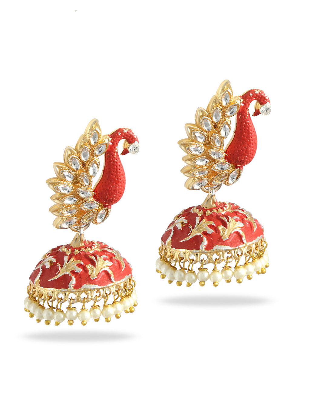 Silver-Plated Alloy Oxidised Designer Two Tone Earrings - The Pari