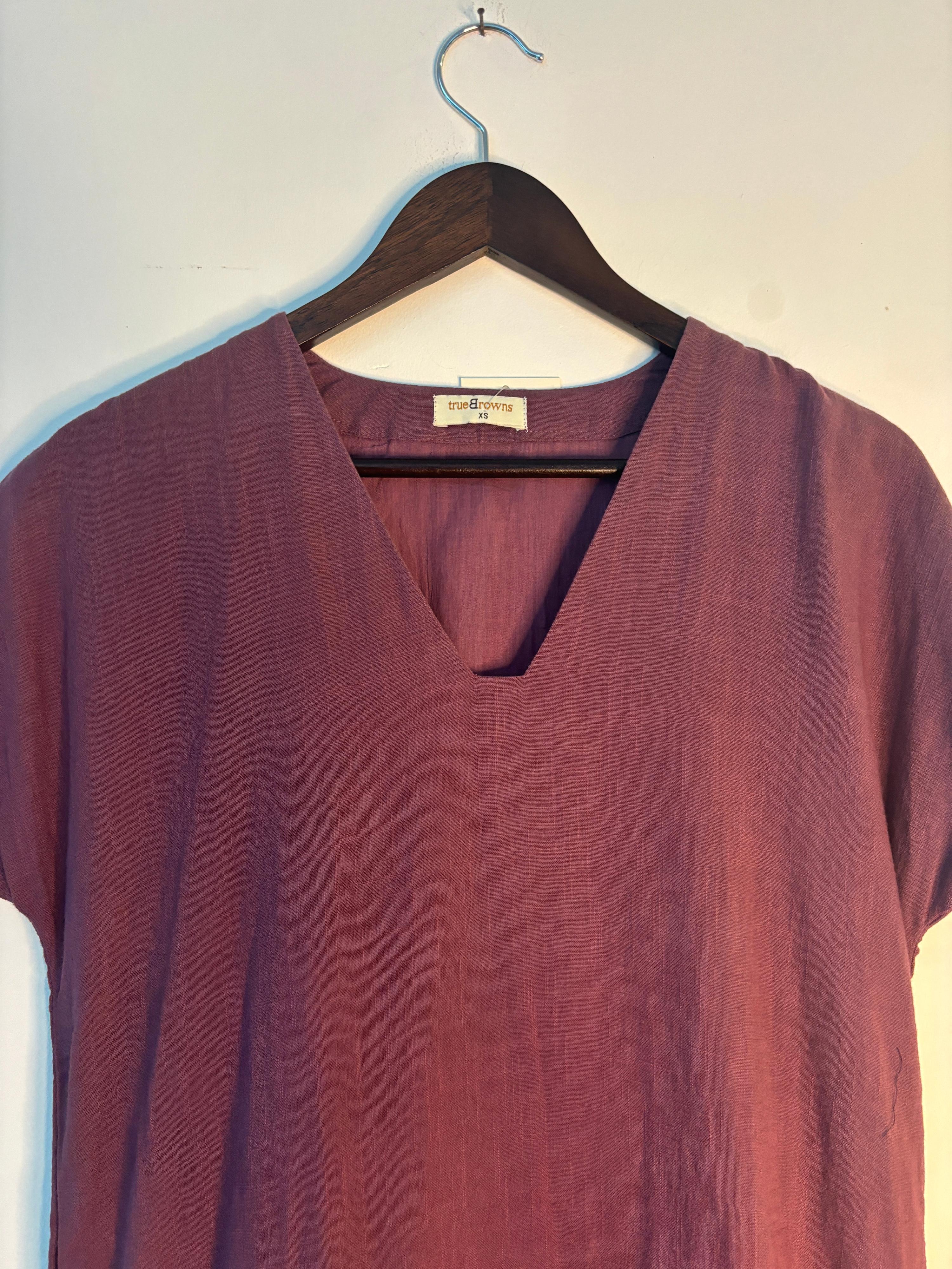 trueBrowns Purple Gauze Dress