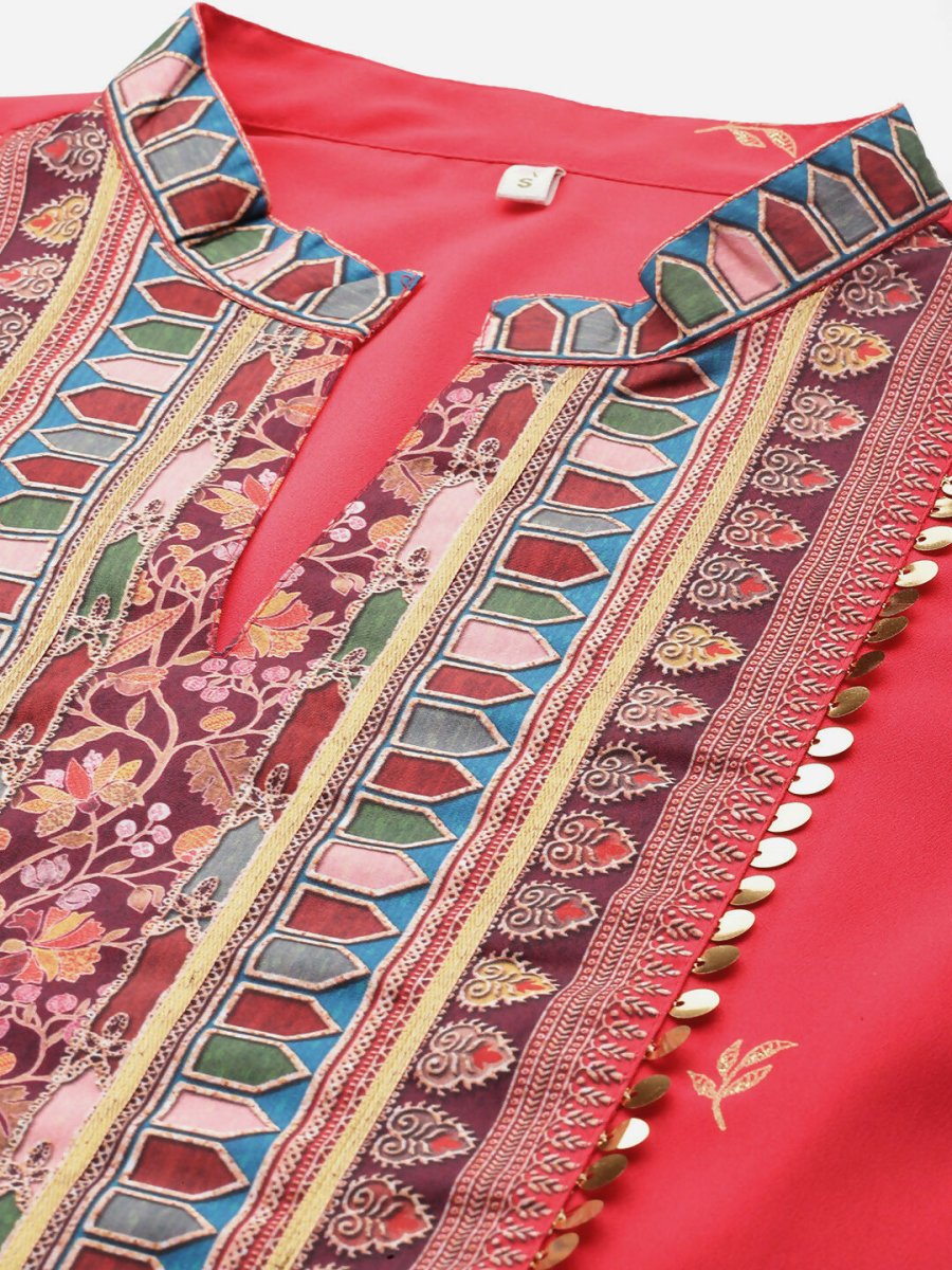 Ahalyaa Women's Traditional Wear Co-ods - Red