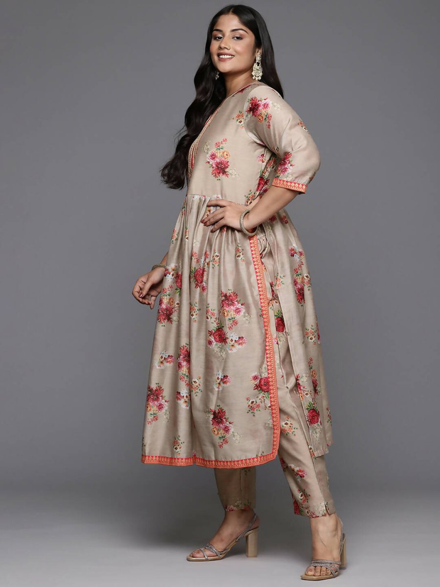 Ahalyaa Women's Traditional wear Kurta Set - Tan