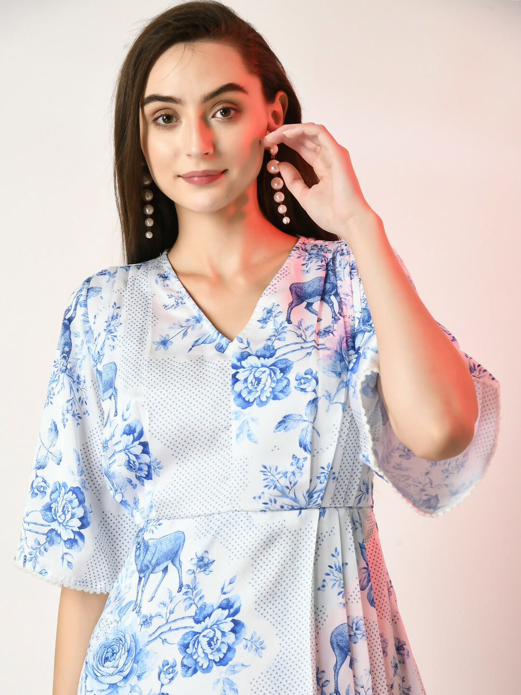 Myshka Women's White Printed Dress