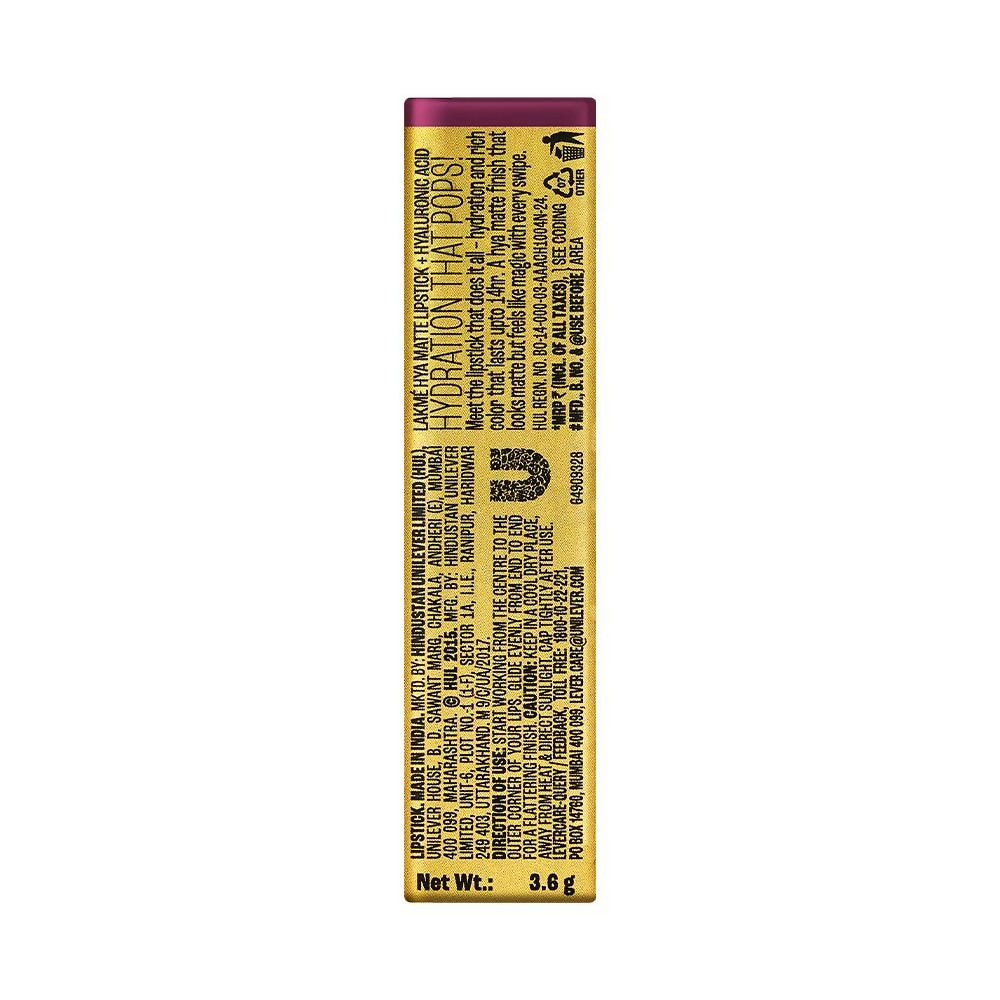 Lakme 9to5 Hya Matte Lipstick - Sangria Sunday