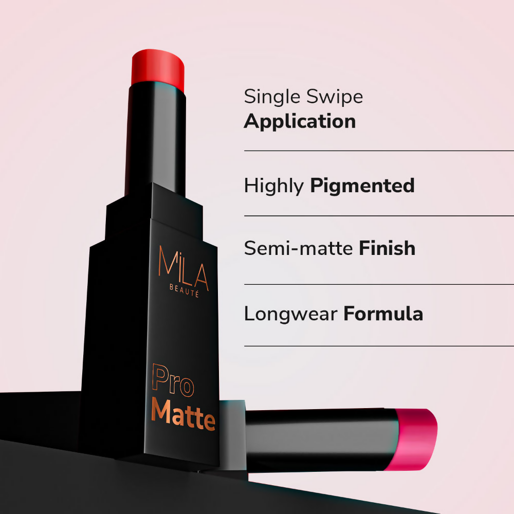 Mila Beaute Pro Matte Long Lasting Creamy Matte Finish Lipstick - Naina