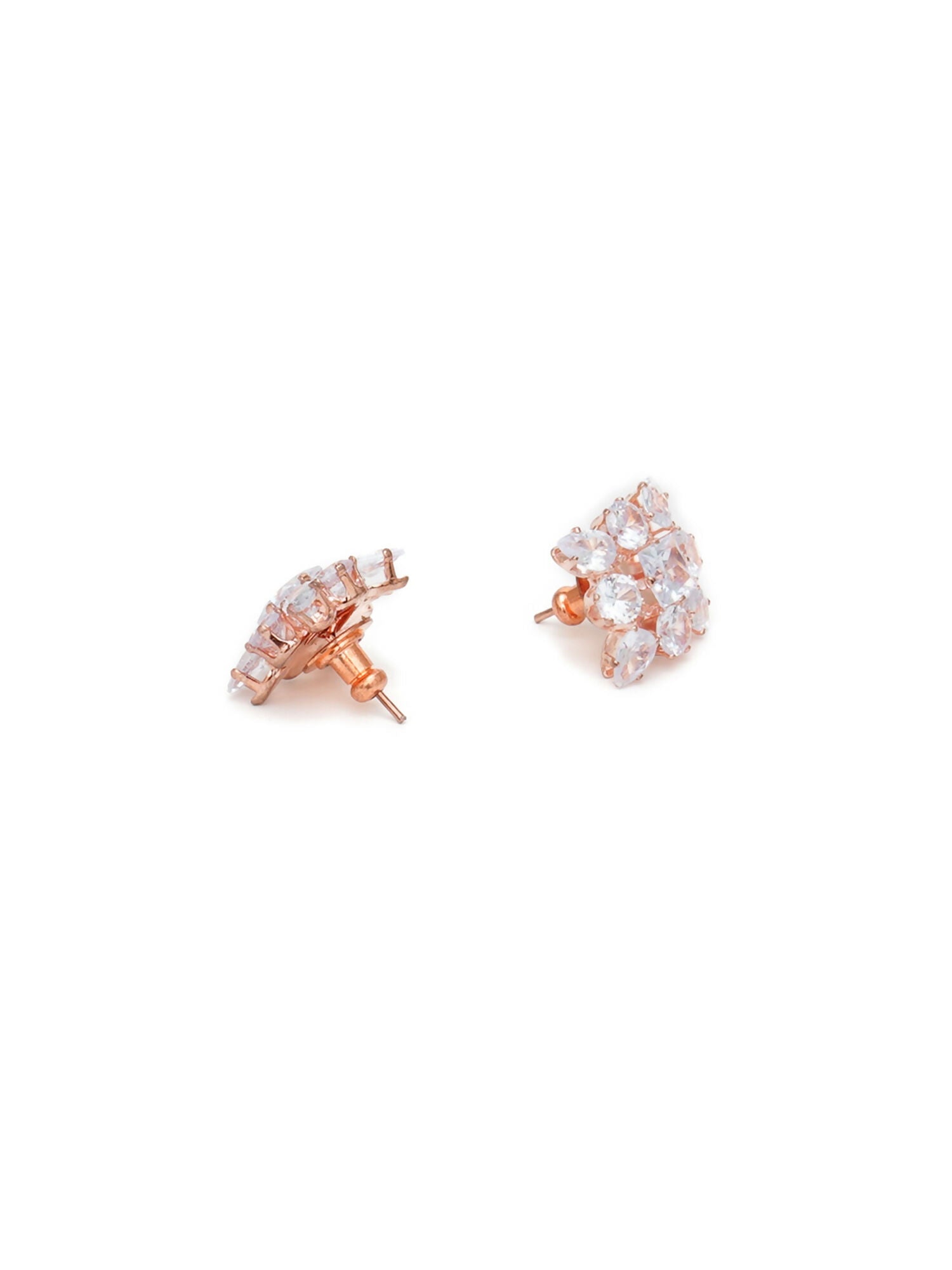 stone stud (Rose gold) - Ruby Raang