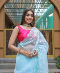 Vamsee Kiki Sky Organza Saree