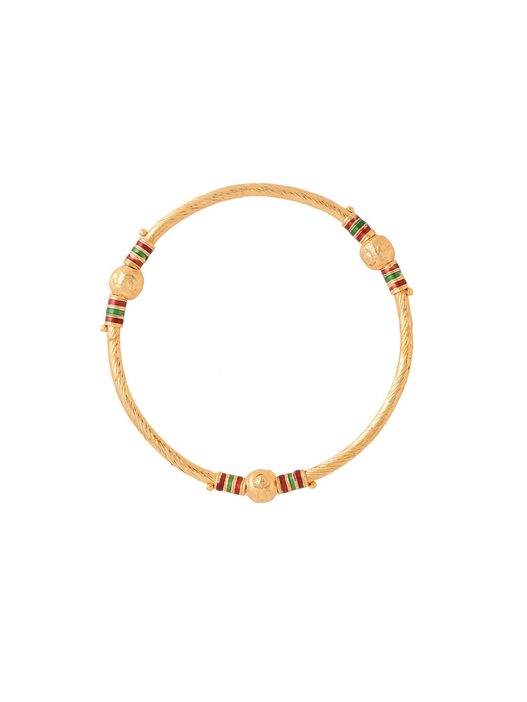 NVR Women Set of 2 Gold-Polished Traditional Bangles