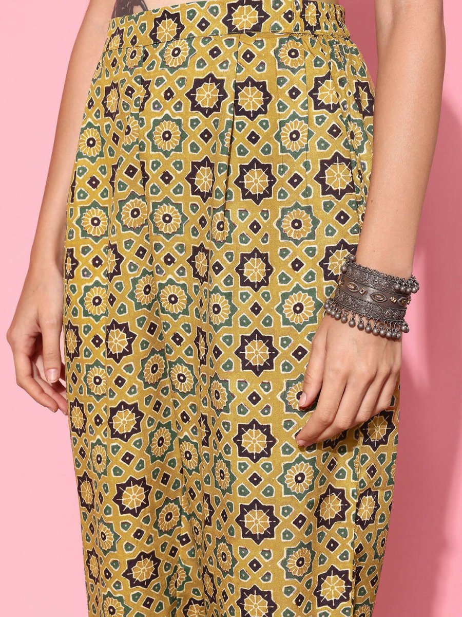 Ahalyaa Women's Traditional Wear Co-ods - Mustard
