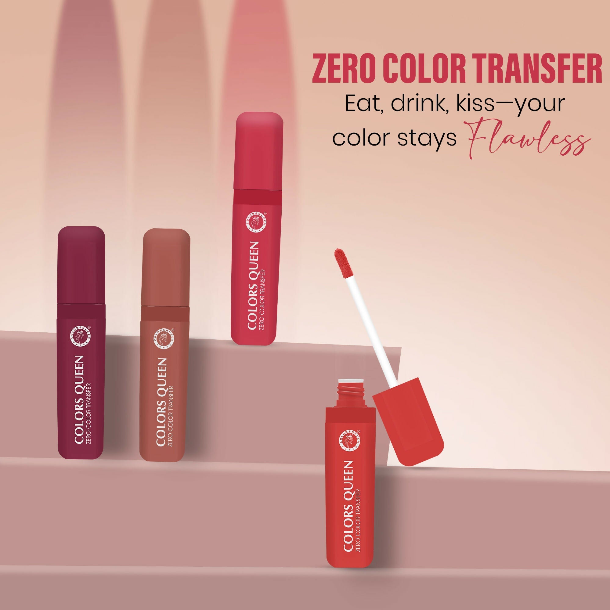 Colors Queen Zero Color Transfer Liquid Lipstick - Velvet Nude