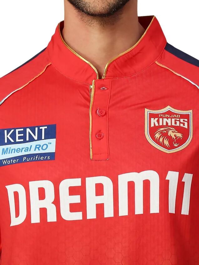 Punjab Kings Men Red Printed Half Sleeves Jersey IPL, T20