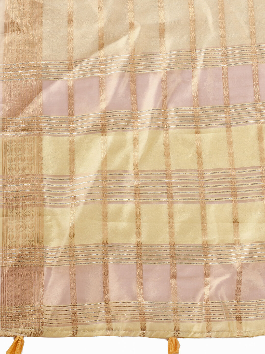 Shree Shyam Fashion Organza Gold Saree