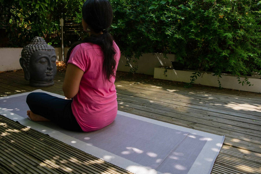 Karpasa London Handmade Yoga Mat Grey Organic Cotton