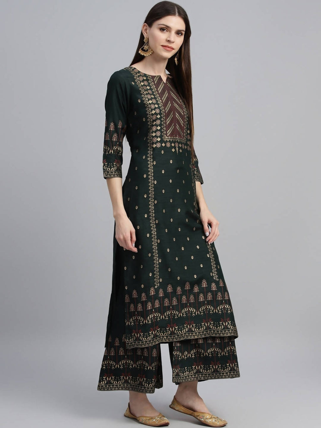 Cheera Printed Kurta Palazzo With Dupatta Set (CH117KPD)