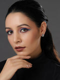 Silver Diamond Studs- Ruby Raang