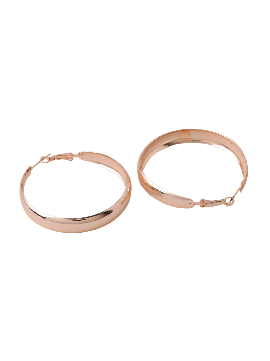 NVR Women Gold-Polished Hoop Earrings