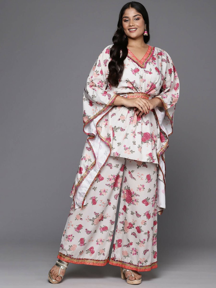 Ahalyaa Women's Traditional Wear Co-ords - Beige
