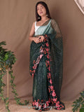 Vamsee Murari Green Super Net Saree