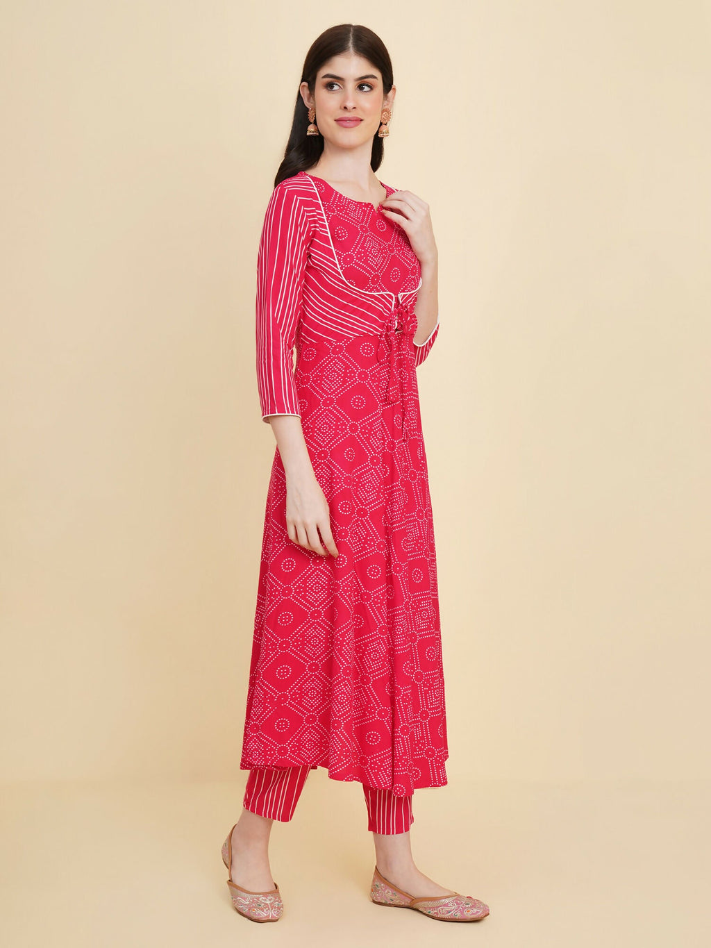 Designer Stylish Pink cotton Stitched Suit With Dupatta - Tanisha