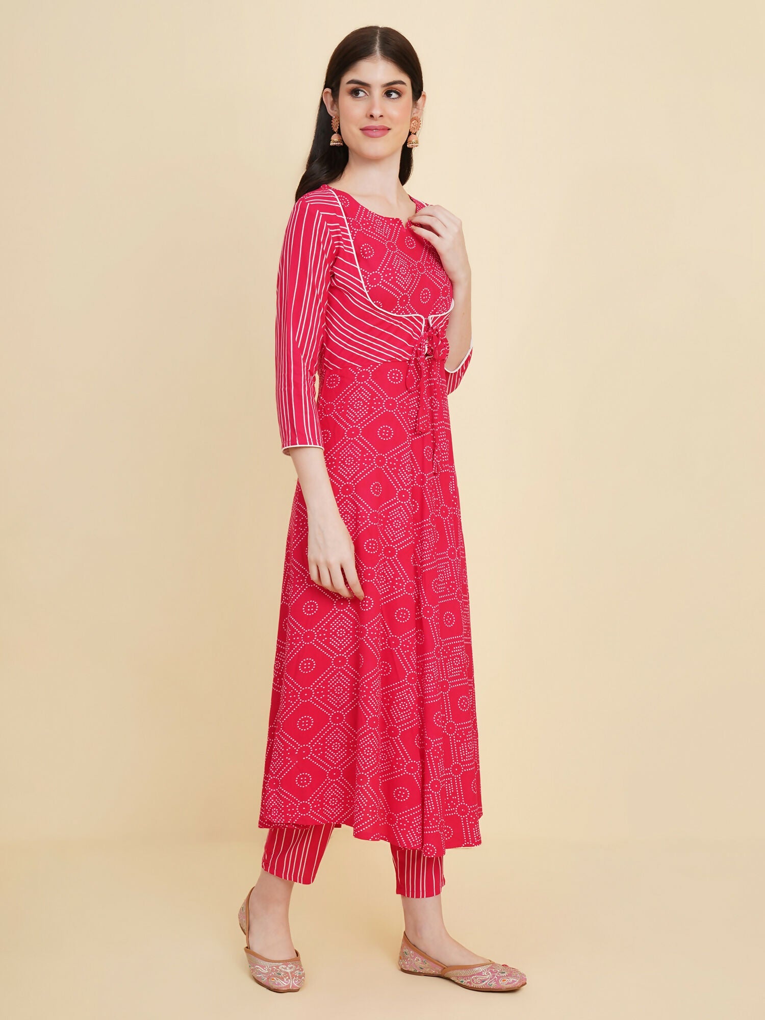 Designer Stylish Pink cotton Stitched Suit With Dupatta - Tanisha