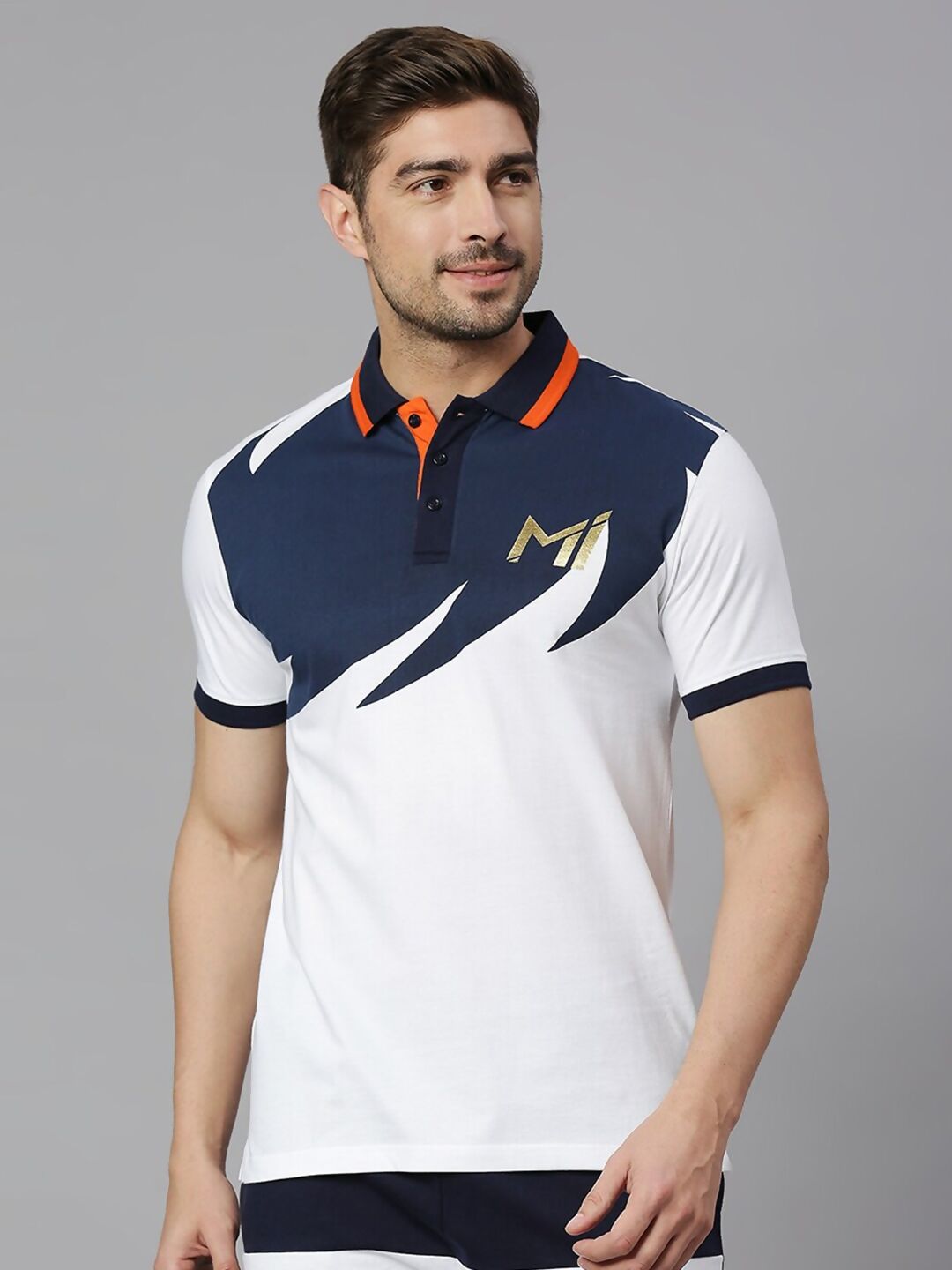 Fancode Mumbai Indians Printed Cotton T-shirt