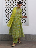 Janasya Light Georgette Yoke Embroidery Anarkali Kurta Set