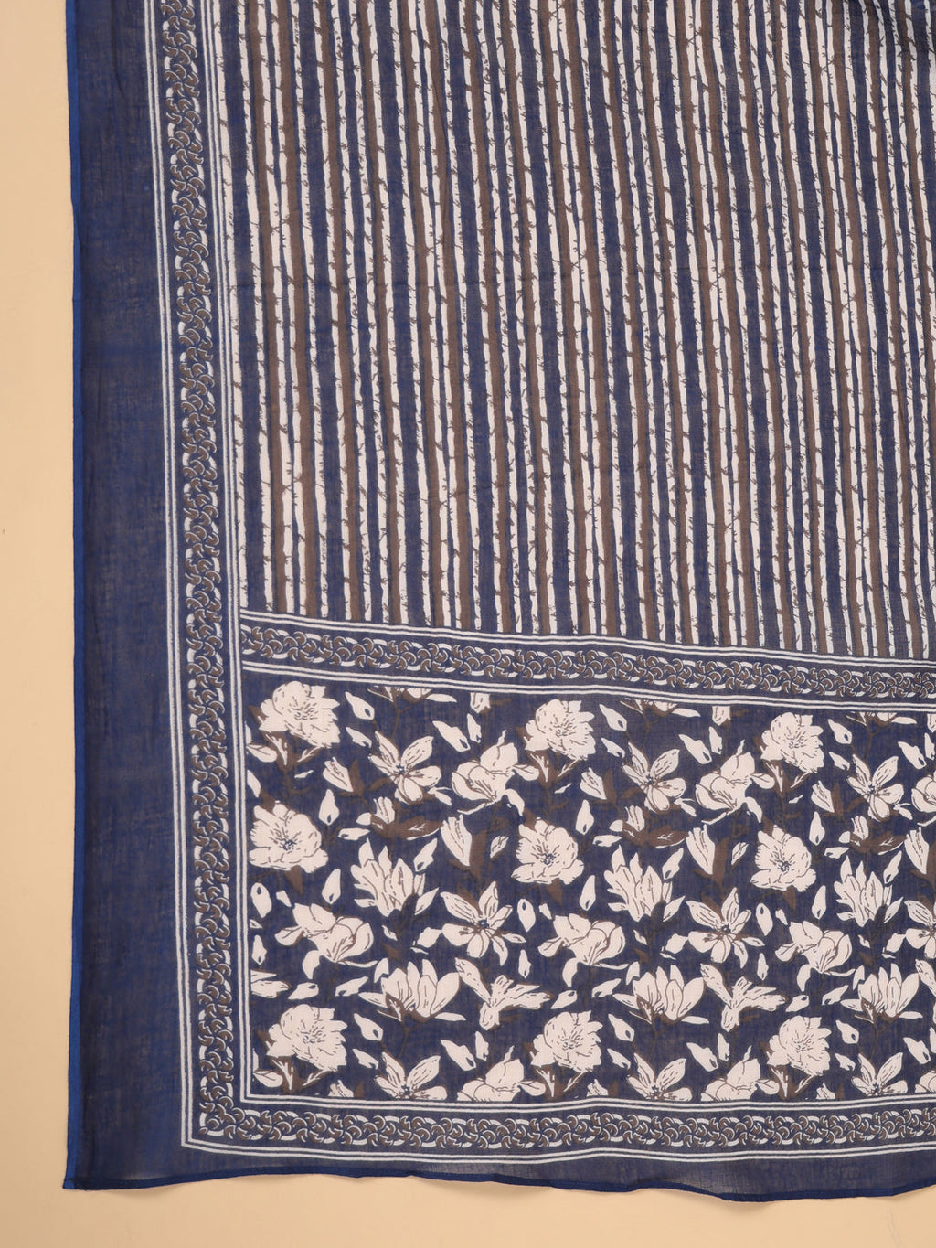 Janasya Blue Cambric Floral Set