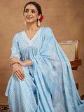 Janasya Light Rayon Ethnic Motifs A-Line Kurta Set