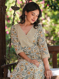 Janasya Light Cotton Floral Straight Kurta Set