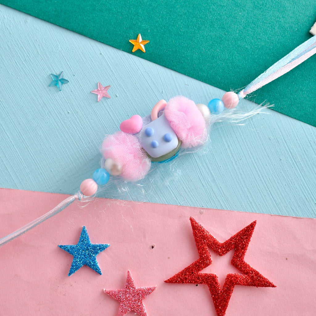 trueBrowns X Voylla Colourful Monkey Face Beaded Kids Rakhi For Kids