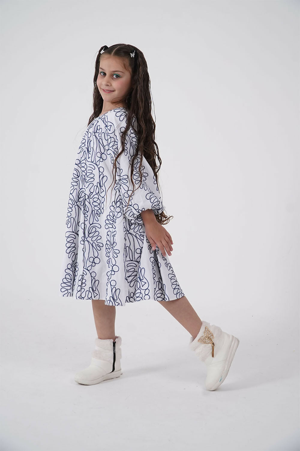 LH Luxury Fashion Balloon Sleeve Dress for Girls – Premium Kidswear Brands in India