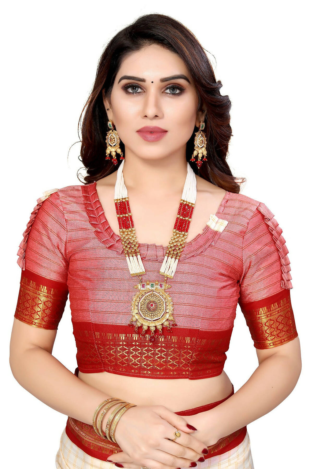 Vamika Weaving White Cotton Silk Saree
