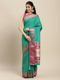 Shree Shyam Fashion Silk Blend Rama Saree