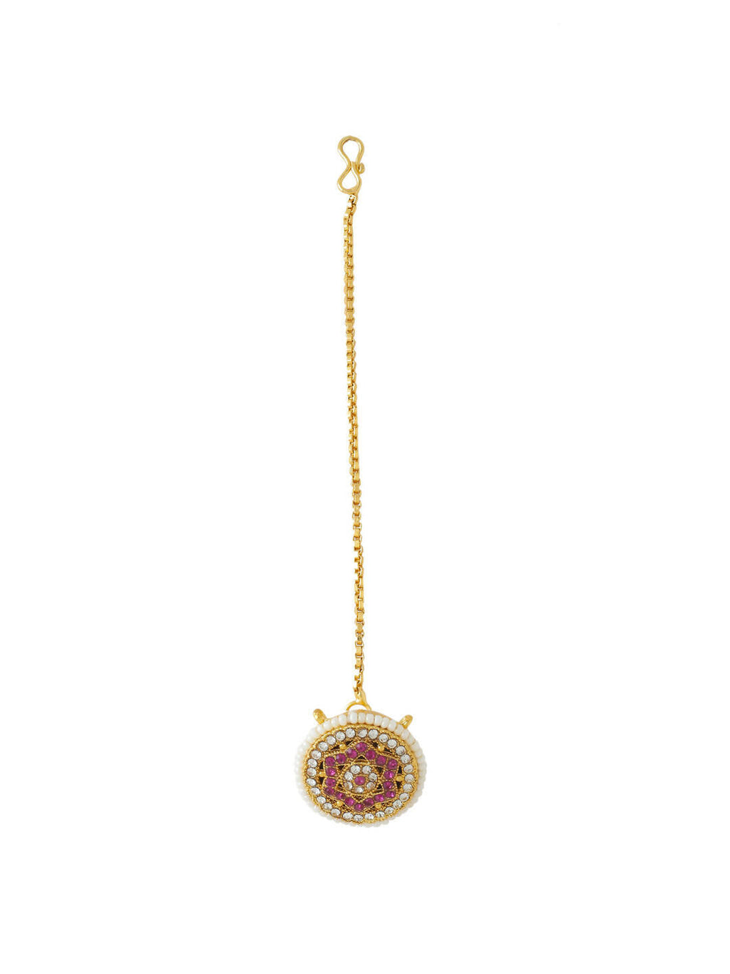 NVR Women's Trending Stylish Gold-Polished Maang Tikka