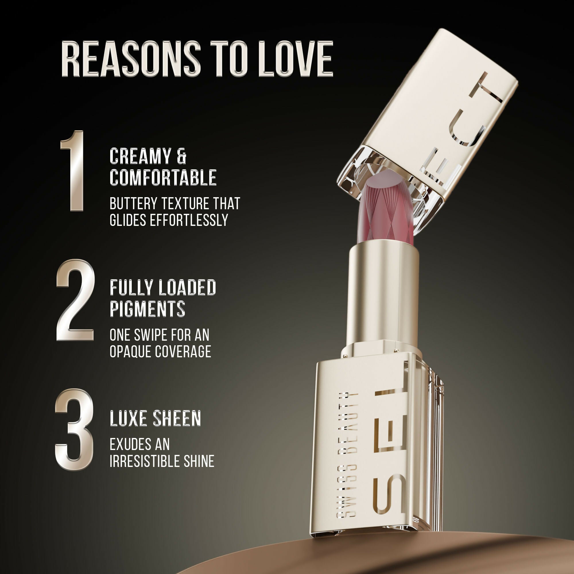 Swiss Beauty Select Creme Touch Hydrating Lipstick - 3 Precious Pink
