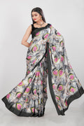 Jyoti Fashion Women's Multicolor Pure Japan Satin Digital Printed Designer Saree with Blouse