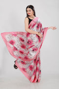 Jyoti Fashion Women's Multicolor Pure Japan Satin Digital Printed Designer Saree with Blouse