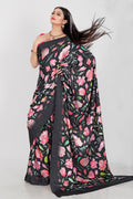 Jyoti Fashion Women's Multicolor Pure Japan Satin Digital Printed Designer Saree with Blouse