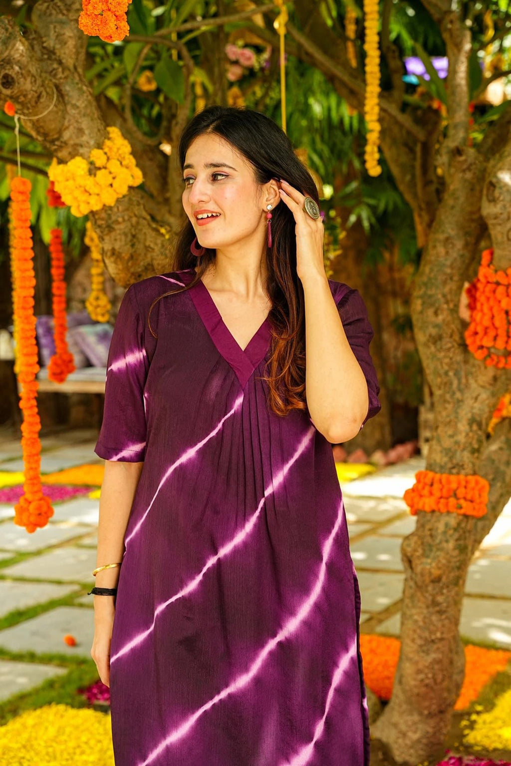 Jyoti Fashion Women's Purple Pure Muslin Heavy Digital Printed Kurta Set