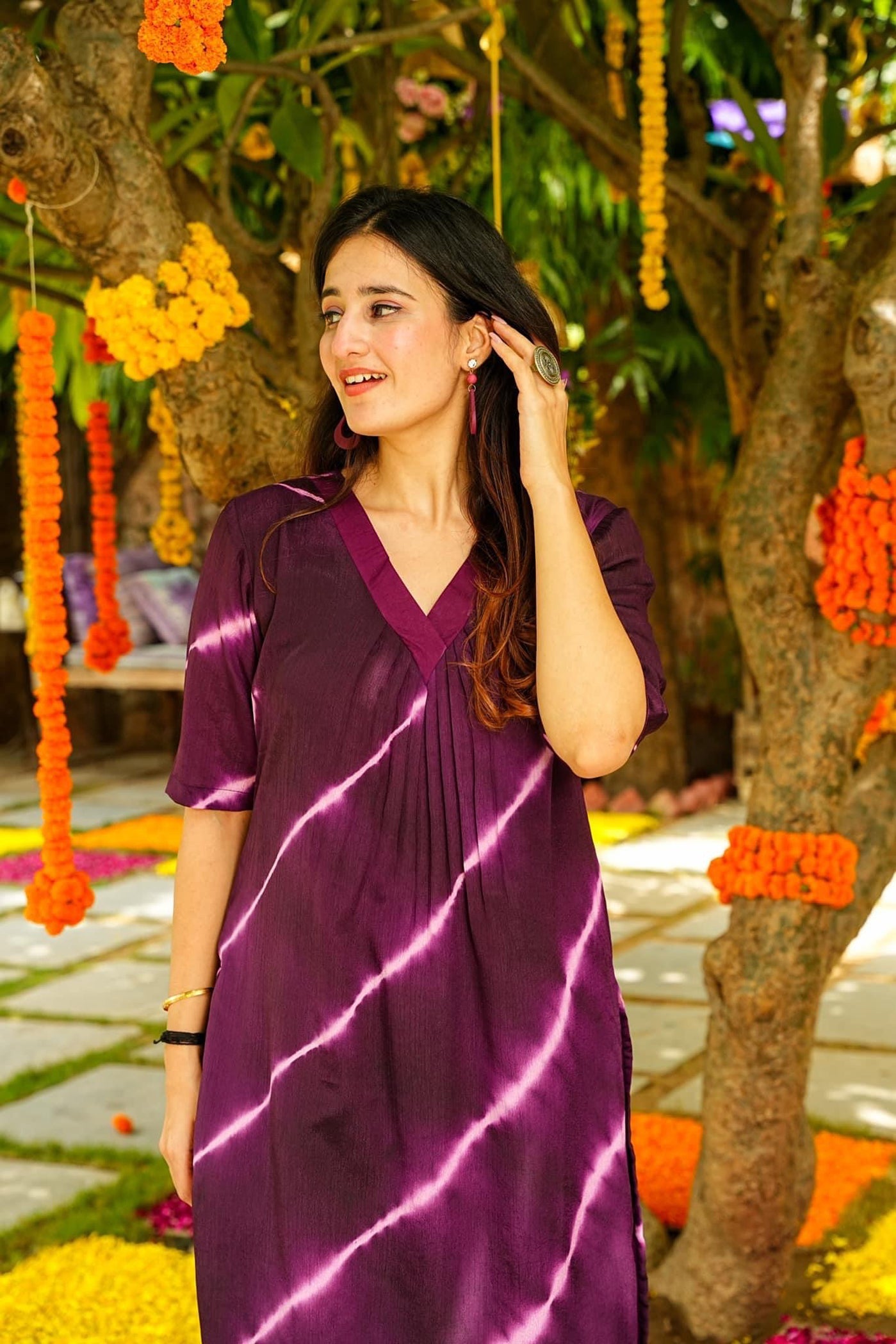 Jyoti Fashion Women's Purple Pure Muslin Heavy Digital Printed Kurta Set