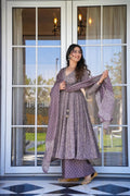 Jyoti Fashion Women's Pastel Purple Cotton Silk Heavy Digital Printed Kurta Set