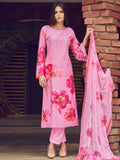 Jyoti Fashion Women's Pink Muslin Floral Digital Print with Sequins Work Salwar Suit Set