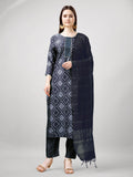 Jyoti Fashion Women's Grey Rayon Printed with Embroidered Kurta Set
