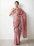 Jyoti Fashion Women's Peach Chinon Digital Printed Ready To Wear Saree with Blouse