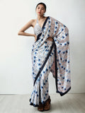 Jyoti Fashion Women's Multicolor Chinon Digital Printed Ready To Wear Saree with Blouse
