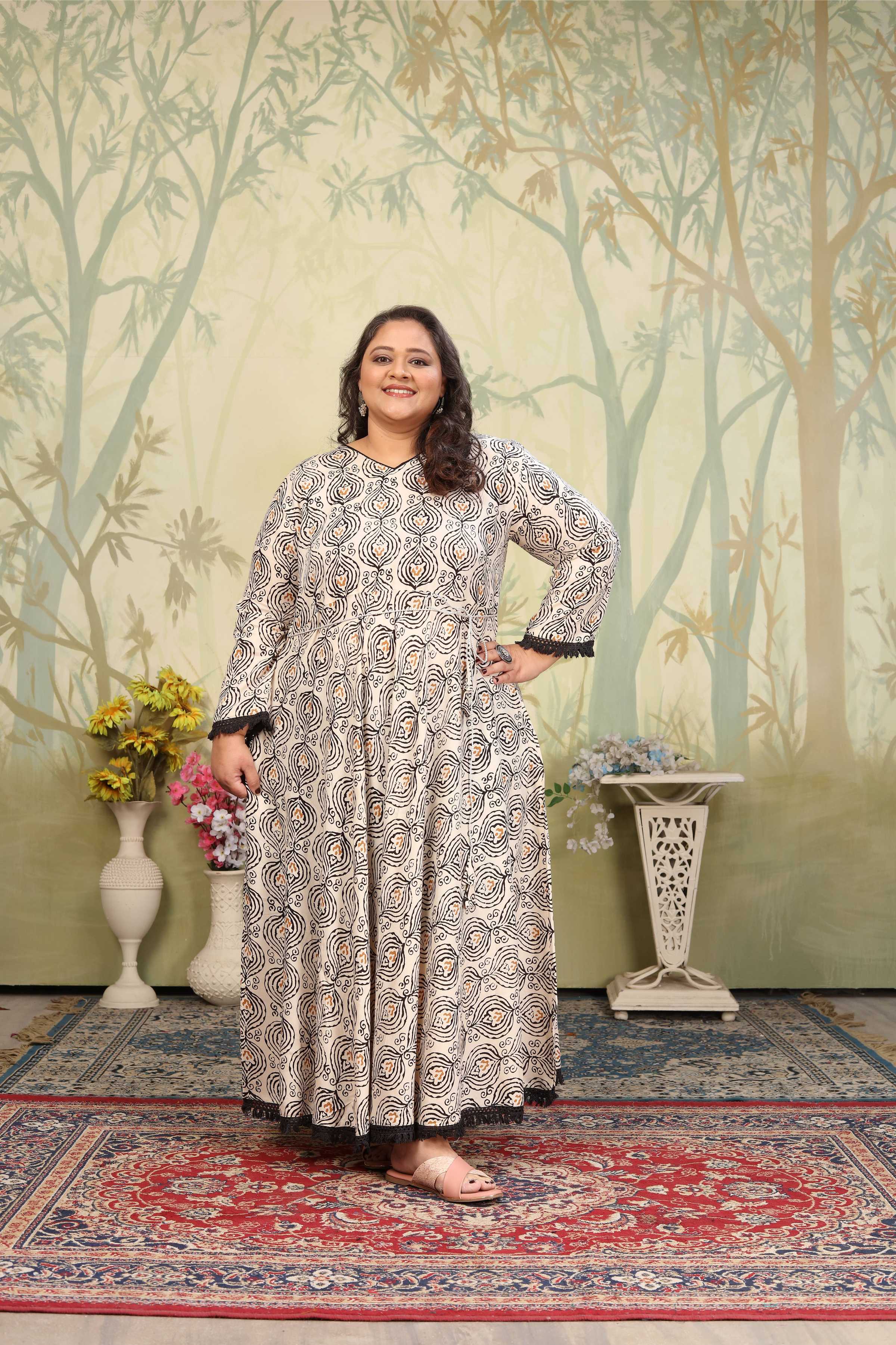 Jyoti Fashion Women's Grey Rayon Floral Print with Sequins Designer Anarkali Set