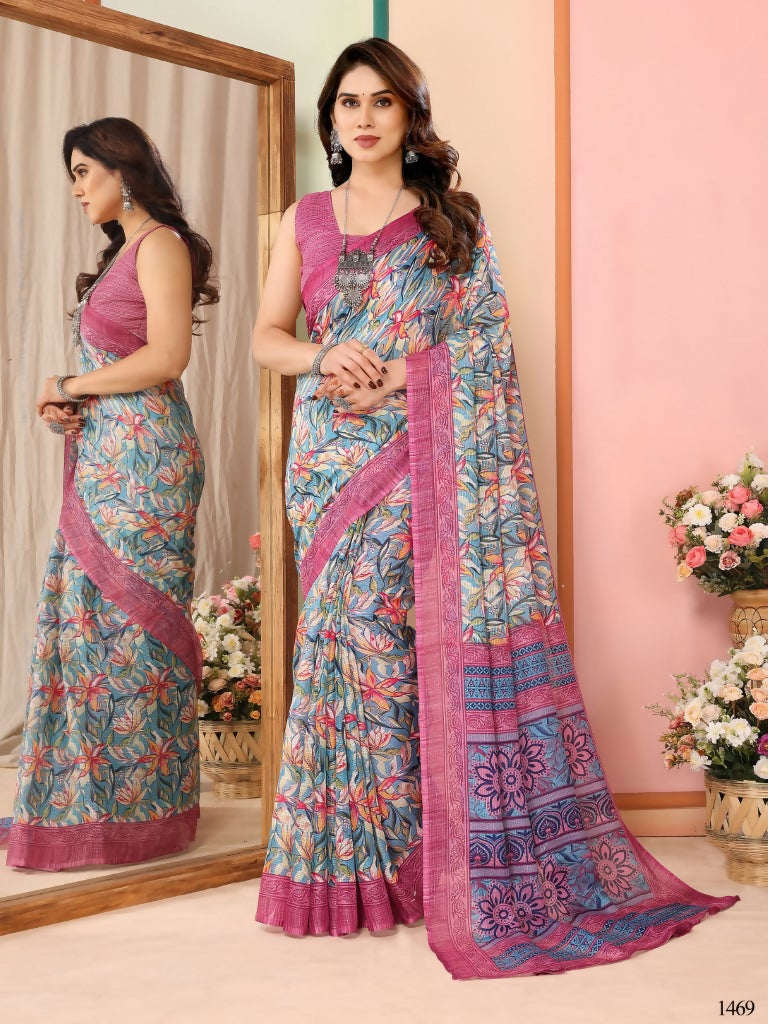 Partywear Designer Pink Kota Doriya Fancy Saree - Dyuti
