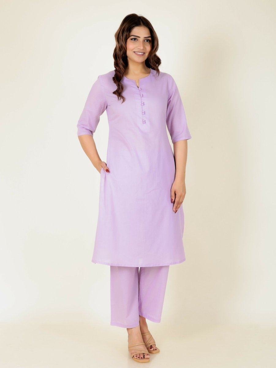 Aramya A-line Soft Cotton Solid Women's Kurta - Pink